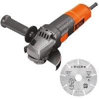 Machine Outil Meuleuse filaire - BLACK et DECKER - BEG220A1-QS - 900 W - 125 mm + 1 Disque