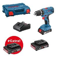 Machine Outil Perceuse-visseuse Bosch Professional GSR 18V-21 + 3 batteries 2.0Ah + chargeur GAL 18V-20  - 0615990L88