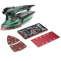 Machine Outil Ponceuse Multi Bosch - PSM 200 AES (Livrée avec 2 feuilles abrasives. Plateau de Ponçage et Coffret)