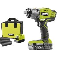 Machine Outil RYOBI - Boulonneuse a chocs 18V ONE+ - 3 modes - emmanchement carré 1/2 + batterie 2 Ah. sac & adaptateur 1/4'' - R18IW3-120S