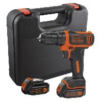 Machine Outil Visseuse sans-fil BLACK+DECKER BDCDD12KB-QW 12V avec 2 batteries 1.5 Ah et chargeur