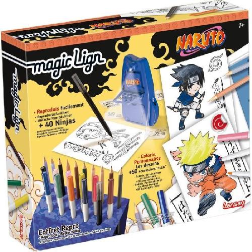 Jeu De Coloriage - Dessin - Pochoir Magic Lign - LANSAY - Coffret Repro Naruto - 100 illustrations - Des 7 ans