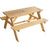 Maison De Jeux Exterieure - Maisonnette Mobilier de jardin - FUN HOUSE - Table pique-nique en bois H.53 x L.95 x P.100 cm - Montage facile !