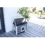 Maison De Toilette - Filtre A Charbon - Tapis Exterieur Maison pour chat - KERBL - ECO Eli - Gris / Blanc - 57 x 45 x 43 cm