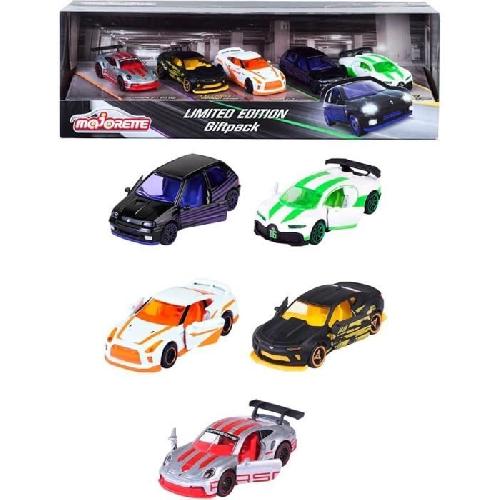 Vehicule Miniature Assemble - Engin Terrestre Miniature Assemble Majorette - Coffret 5 vehicules miniatures dont 2 exclusifs - Color Trace - Edition Limitee