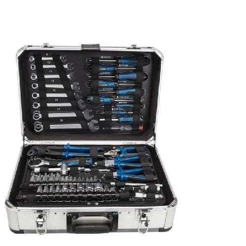 Pack Outil A Main Mallette a outils de 102 pieces - SCHEPPACH - TB150 - Outils en acier chrome vanadium - Mallette en aluminium. verrouillable