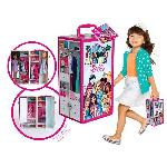 Vetement - Accessoire Poupee Mallette Armoire Barbie - Klein - Pour Vetements et Accessoires de Poupées - Rose et Multicolore