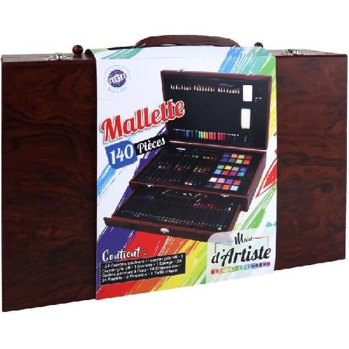 Jeu De Peinture Mallette XXL De 140 Pieces - MAIN D'ARTISTE- Boite a Dessin - Activités Manuelles - Kit Complet - Art Plastiques