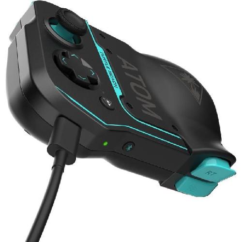 Manette Pour Telephone - Joystick Pour Telephone - Volant Pour Telephone Manette de jeu mobiles Android - Turtle Beach Atom - Bluetooth - Noir/Cyan