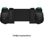 Manette Pour Telephone - Joystick Pour Telephone - Volant Pour Telephone Manette de jeu mobiles Android - Turtle Beach Atom - Bluetooth - Noir/Cyan