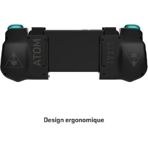 Manette Pour Telephone - Joystick Pour Telephone - Volant Pour Telephone Manette de jeu mobiles Android - Turtle Beach Atom - Bluetooth - Noir/Cyan