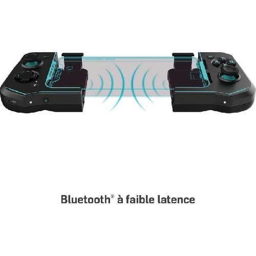 Manette Pour Telephone - Joystick Pour Telephone - Volant Pour Telephone Manette de jeu mobiles Android - Turtle Beach Atom - Bluetooth - Noir/Cyan