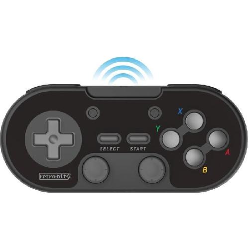 Manette Jeux Video Manette Sans Fil - RetroBit Legacy 16 - Noire - Switch. PC. Steam. Raspberry Pi. SNES. Android