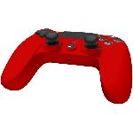 Manette Jeux Video Manette Sans Fil Rouge avec Prise Jack pour casque et boutons lumineux pour PS4