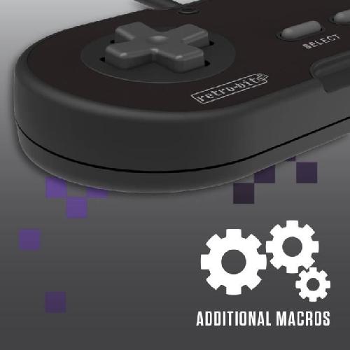 Manette Jeux Video Manette USB RetroBit Legacy 16 - Noire - Switch. PC. Steam. Raspberry Pi