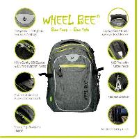 Maroquinerie Wheel Bee Revolution Sac a Dos Enfants. 46 cm. 30 liters. Gris - 950022