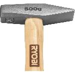 Marteau Marteau de serrurier - RYOBI - 500g - Acier trempe - Poignee ergonomique - Marron