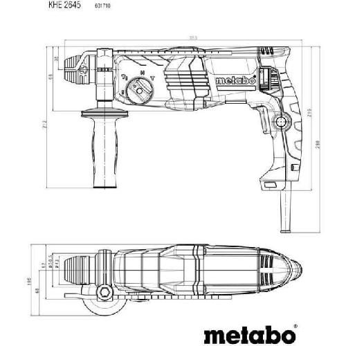 Burineur - Perforateur Marteau perforateur combine - METABO - KHE 2645