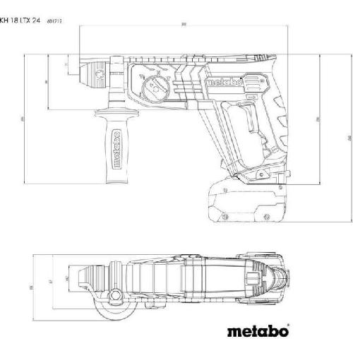 Burineur - Perforateur Marteau perforateur sans fil - METABO - KH 18 LTX 24 - 18 V - MetaBOX 165 L