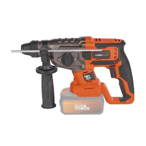 Burineur - Perforateur Marteau perforateur sans fil SDS-Plus 40V 5J BRUSHLESS + 5 accessoires - DUAL POWER POWDP15680