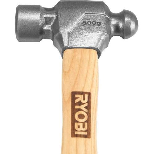 Marteau Marteau rivoir - RYOBI - 500g - Acier trempe - Bois de noyer blanc