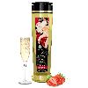 Massage - Huiles bougies Huile de Massage Romance Saveur Fraise - Vin Petillant - 240 ml