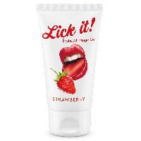 Massage - Huiles bougies Lick it! Gel de Massage Fraise 50 ml