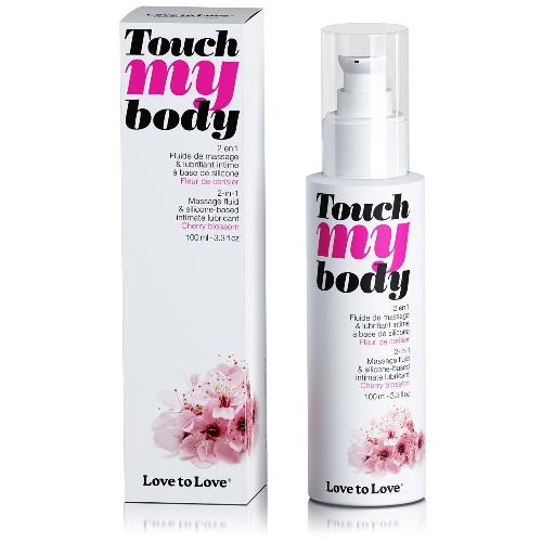 Massage + Lubrifiant Touch My Body Fleur de Cerisier - 100 ml