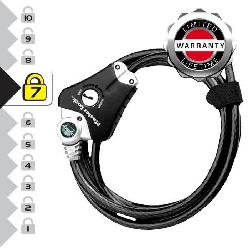 Antivol MASTER LOCK Cable antivol brevete ajustable de 30 cm a 1.8 m