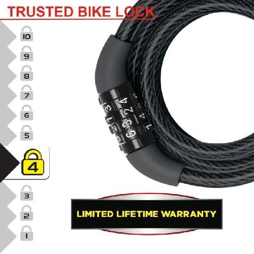 Antivol MASTER LOCK Cable Antivol Vélo - 1.2 m câble