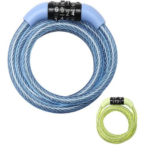 Antivol - Bloque Roue MASTER LOCK Cable Antivol Vélo [1.2 m Câble] [Combinaison] [Extérieur] [Couleur Aléatoire] 8143EURDPROCOL