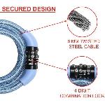 Antivol - Bloque Roue MASTER LOCK Cable Antivol Vélo [1.2 m Câble] [Combinaison] [Extérieur] [Couleur Aléatoire] 8143EURDPROCOL