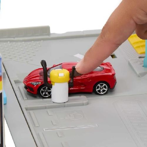 Vehicule Miniature Assemble - Engin Terrestre Miniature Assemble Matchbox - Coffret Station de Lavage Super Clean - Chevrolet Corvette - 3 ans et +