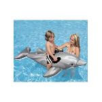 Jeux De Piscine - Jeux Gonflables Matelas de plage gonflable dauphin - Mixte - 175 cm - Pour enfant - Gris et noir