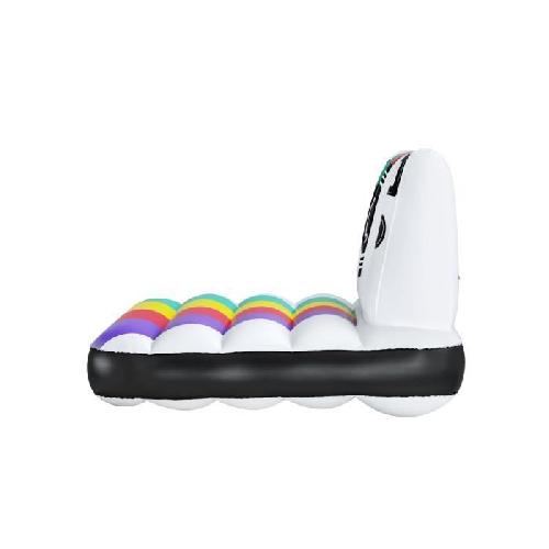 Fauteuil - Chaise Longue - Matelas Gonflable Piscine Matelas gonflable de piscine - BESTWAY - Polaroid - 1 adulte. 90 kg - Blanc et multicolore