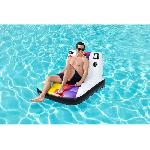 Fauteuil - Chaise Longue - Matelas Gonflable Piscine Matelas gonflable de piscine - BESTWAY - Polaroid - 1 adulte. 90 kg - Blanc et multicolore