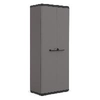 Materiel Chantier Armoire de rangement utilitaire Più - KETER - 3 tablettes réglables - Gris anthracite et noir