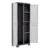 Materiel Chantier KIS Armoire de rangement utilitaire Linear - 68 x 39 x 173 cm - Noir et gris