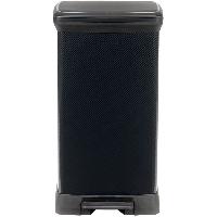 Materiel D'entretien CURVER Decobin Poubelle a pédale rectangulaire - 50 L - Noir carbone