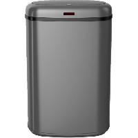 Materiel D'entretien Poubelle cuisine automatique - LOGAN - KITCHEN MOVE - 58 L - Inox gris mat avec cerclage