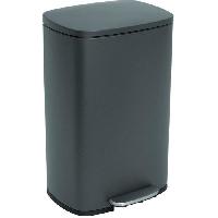 Materiel D'entretien Poubelle de cuisine a pédale - ADMIRAL - KITCHEN MOVE - 50L - Design - Gris mat en acier inox