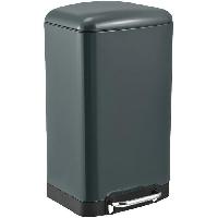 Materiel D'entretien Poubelle de cuisine a pédale - GREENWICH - KITCHEN MOVE - 40L - Design - Gris mat en acier inox