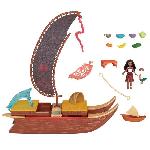 Poupee MATTEL Disney Vaiana 2 - La pirogue de Vaiana + 1 poupée Vaiana + HeiHei le poulet JBT78