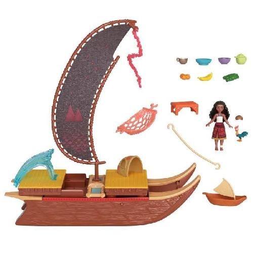 Poupee MATTEL Disney Vaiana 2 - La pirogue de Vaiana + 1 poupée Vaiana + HeiHei le poulet JBT78