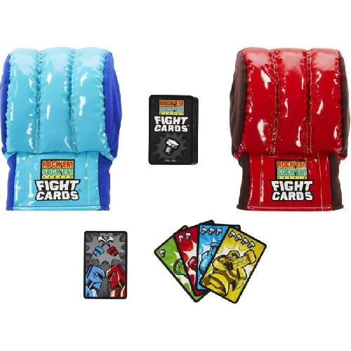 Jeu De Societe - Jeu De Plateau Mattel Games - Fight Cards-Jeu de cartes en équipe avec deux gants de boxe HTW64