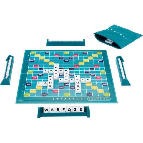 Jeu De Societe - Jeu De Plateau Mattel Games - Scrabble-Jeu de société familial classique avec 2 modes de jeu HWD44