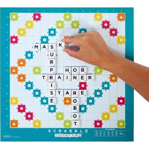 Jeu De Societe - Jeu De Plateau Mattel Games - Scrabble-Jeu de société familial classique avec 2 modes de jeu HWD44