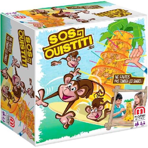 Jeu De Societe - Jeu De Plateau Mattel Games - SOS Ouistiti - Jeu de Société Familles - 5 ans et +