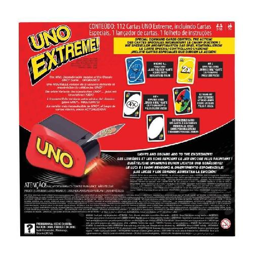 Jeu De Societe - Jeu De Plateau Mattel Games - Uno Extreme - Jeu de Cartes Famille - Des 7 ans GXY75