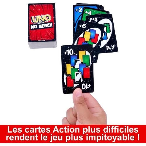 Jeu De Societe - Jeu De Plateau Mattel Games - UNO No Mercy - Jeu de cartes pour toute la famille